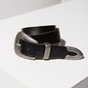 Ecote Metal-Tipped Leather Belt